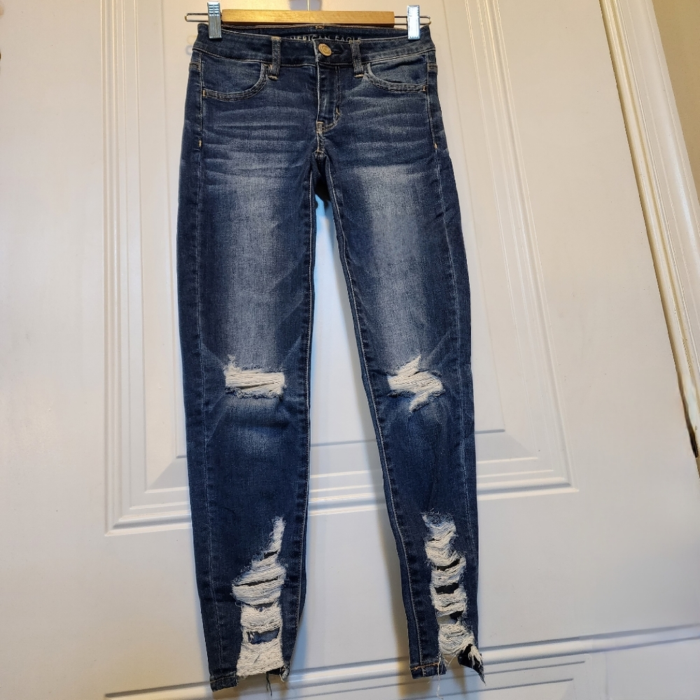 Sale! American Eagle Jeans | Ne(x)t Level Stretch Jegging Crop. Sz 24R / Sz 0